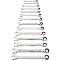 90-Tooth 12 Point SAE Wrench Set, Ratcheting Combination, 14 Pieces, Imperial Sécurité Médic