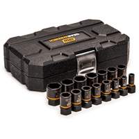 Bolt Biter Extraction Socket Set, 15 Pcs, Impact, 1/4"/3/8" Drive Size Sécurité Médic