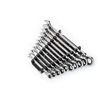 90-Tooth 12 Point SAE Wrench Set, Flex Head/Ratcheting Combination, 10 Pieces, Imperial Sécurité Médic
