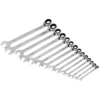 90-Tooth 12 Point SAE Reversible Ratcheting Wrench Set, Ratcheting Combination, 14 Pieces, Imperial Sécurité Médic