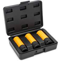 Metric High-Strength Wheel Protector Socket Set, 3 Pcs, Impact, 1/2" Drive Size, Deep Sécurité Médic