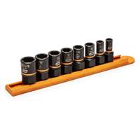 Bolt Biter Extraction Socket Set, 8 Pcs, Impact, 1/4"/3/8" Drive Size Sécurité Médic