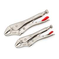 Curved Jaw Locking Pliers with Wire Cutter Set, 2 Pieces Sécurité Médic