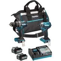 40Vmax XGT Brushless Cordless Impact Driver & Hammer Drill/Driver Tool Kit, Lithium-Ion, 40 V Sécurité Médic