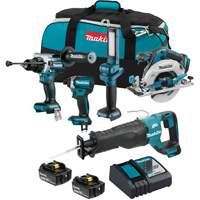 LXT Brushless Cordless 5 Tool Combo Kit, Lithium-Ion, 18 V Sécurité Médic