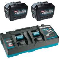 XGT Dual Port Rapid Charger Starter Kit with (2) 8 Ah Batteries, 40 V, Lithium-Ion Sécurité Médic