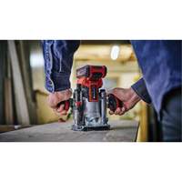 Professional Cordless Compact Router with Fixed Base & Plunge Base (Tool Only) Sécurité Médic