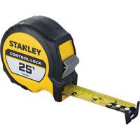 CONTROL-LOCK Tape Measure, 25 mm x 25', Imperial Graduations Sécurité Médic
