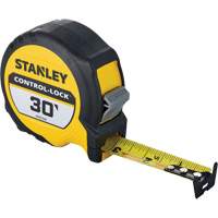 CONTROL-LOCK Tape Measure, 25 mm x 30', Imperial Graduations Sécurité Médic