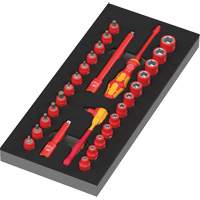 Insert en mousse pour jeu avec cliquet 8007 A VDE Zyklop VDE 1, 1000 V, 30 M Sécurité Médic