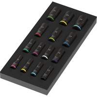 Insert en mousse pour jeu de douilles profondes Impaktor 1 Zyklop B, 15 Mcx, Chocs, Prise de 3/8", Profond Sécurité Médic