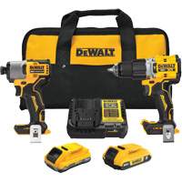 XR Brushless Cordless Premium Drill Driver Kit with 4 Ah POWERSTACK Battery and 2 Ah Battery, 20 V Sécurité Médic