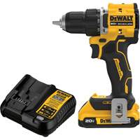 ATOMIC COMPACT SERIES Brushless Cordless Drill/Driver Kit, Lithium-Ion, 20 V, 1/2" Chuck Sécurité Médic