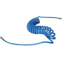 MAXAIR Coiled Hose, Air, 1/4" ID x 50' L, Polyurethane Sécurité Médic