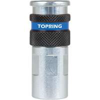QUIKSILVER 2 Industrial Quick Coupler, Zinc-Plated Steel, 1/4", Female NPT, 362 PSI Sécurité Médic