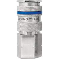 QUIKSILVER Industrial Quick Coupler, Nickel Plated Brass, 3/8", Female NPT, 435 PSI Sécurité Médic