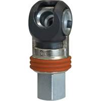 TOPQUIK SC Industrial Swing Quick Coupler, Nickel-Plated Steel, 3/8", Female NPT, 360 PSI Sécurité Médic