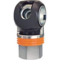 TOPQUIK SC Industrial Quick Coupler, Nickel-Plated Steel, 1/2", Female NPT, 359 PSI Sécurité Médic