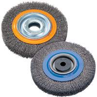 Brosse rotative, 8" dia., Fils 0,118", Arbre 1-1/4" Sécurité Médic