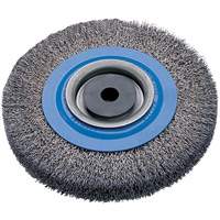 Brosses rotatives &agrave; fils torsad&eacute;s d'&eacute;tabli, 8" dia., Fils 0,0118", Arbre 1/2" - 1/4" Sécurité Médic