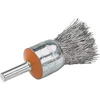 Brosses mont&eacute;es &agrave; fils cr&ecirc;p&eacute;s, 1/2", Fils 0,02", Tige 1/4" Sécurité Médic