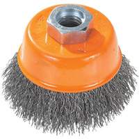Brosse coupe avec soies m&eacute;talliques ondul&eacute;es et anneau Sécurité Médic