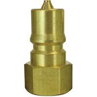 Hydraulic Quick Coupler Plug, 1" Dia., Brass Sécurité Médic