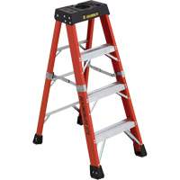 Industrial Extra Heavy-Duty Stepladders (6800 AA Series), 4', Fibreglass, 375 lbs. Capacity, Type 1AA Sécurité Médic