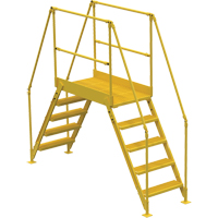 Crossover Ladder, 103-1/2" Overall Span, 50" H x 48" D, 24" Step Width Sécurité Médic