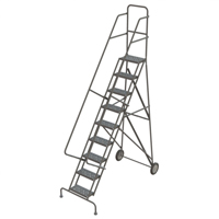Rolling Ladder, 9 Steps, Serrated, 96" High Sécurité Médic