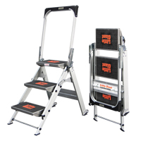 Safety Stepladder with Bar & Tray, 2.2', Aluminum, 300 lbs. Capacity, Type 1A Sécurité Médic