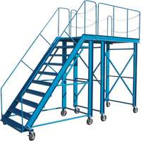Snow Ladder, Steel, 10 Steps, 99" H, 85-1/2" D, 48" Step, Serrated Sécurité Médic