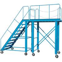 Snow Ladder, Steel, 10 Steps, 99" H, 85-1/2" D, 48" Step, Serrated Sécurité Médic