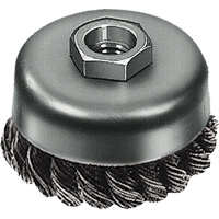 Knot Wire Cup Brush, 3" Dia. x 5/8"-11 Arbor Sécurité Médic