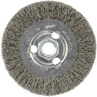 Crimped Wire Wheel, 4" Dia., 0.12" Fill, 5/8"-11 Arbor Sécurité Médic