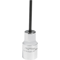 Standard Bit Socket, Hex, 2.5 mm x 1-7/8" L, 1/4" Drive Sécurité Médic