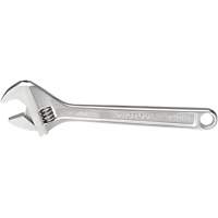 Adjustable Wrench, 12-1/8" L, 1-19/32" Max Width, Chrome Sécurité Médic