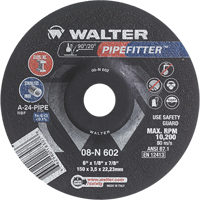 PIPEFITTER Grinding Wheel, 4-1/2" x 1/8", 7/8" Arbor, Type 27 Sécurité Médic