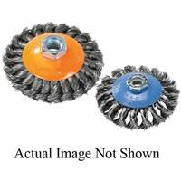 Brosse concave &agrave; fils nou&eacute;s, 6" dia. x 5/8"-11 arbre Sécurité Médic