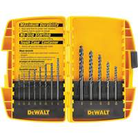 Black & Gold Drill Bit Set, 13 Pieces, High Speed Steel Sécurité Médic