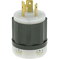 2-Pole 3-Wire Grounding Locking Plug, Nylon, 20 Amps, 250 V, L6-20P Sécurité Médic