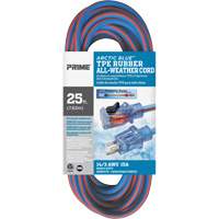 Arctic Blue Extension Cord, All-Weather, SJEOW, 14/3 AWG, 15 A, 25' Sécurité Médic