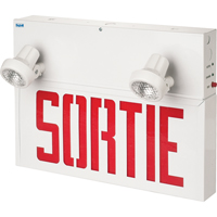 Stella Combination Signs - Sortie, LED, Hardwired, 17-1/2" L x 12-1/2" W, French Sécurité Médic