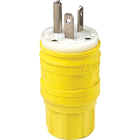 Wetguard Watertight Straight Blade Plug, Plastic, 20 A, 250 V Sécurité Médic