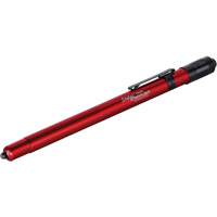 Lampe stylo Stylus, DEL, 11 lumens, Corps en Aluminium, piles AAAA, Compris Sécurité Médic