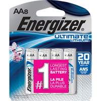 Ultimate Lithium Batteries, AA, 1.5 V Sécurité Médic