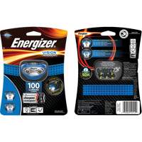 Vision Headlamp, LED, 100 Lumens, 10 Hrs. Run Time, AAA Batteries Sécurité Médic