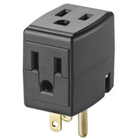 Cube triple mis &agrave; la terre, 3 Prise(s), Aucune, 15 A, 1875 W, 125 V Sécurité Médic