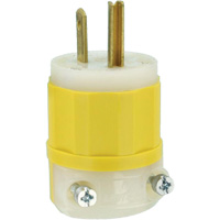 Industrial Grade Straight-Blade Plug, Impact Modified Nylon, 15 A, 125 V Sécurité Médic