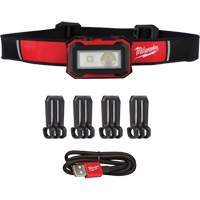 Magnetic Headlamp & Task Light, LED, 450 Lumens, 2.5 Hrs. Run Time, Rechargeable Batteries Sécurité Médic